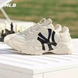MLB官方老爹鞋女鞋 25年运动鞋男鞋厚底鞋增高情侣款鞋子NY休闲鞋 C1 洋基队/米黄色(升级版) 39 (250mm)