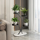 速立普SHULIPU花架客厅落地式花瓶花盆架轻奢高档多层花架子底座多肉绿植置物架 富贵树【黑色四层】45*70