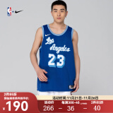 NIKE耐克NBA【限时秒杀】湖人詹姆斯男速干球衣篮球服夏季运动背心 蓝色 S