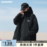 viishow夹克男vintage美式外套女秋季户外机能风防水ins潮牌 黑色 XL