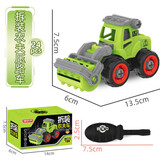 拥抱熊儿童拆装军事玩具车男孩DIY可拆卸组装警车摩托车军事车玩具 857-06MA拆装农夫压路车