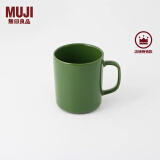 无印良品（MUJI）炻瓷 马克杯 家用水杯办公室咖啡杯 绿色 500ml