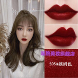 LANYI   奥· 迪口红不脱色不掉色不沾杯不脱色豆沙色同款雨衣哑光 505#姨妈色