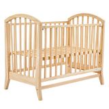 【9成新】hd小龙哈彼 婴儿床时尚“微笑”系列实木新生儿宝宝童床 可拼接大床LMC268-S006M送蚊帐