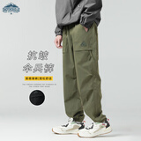顶峰保罗（Dingfengbaoluo）美式工装裤子男士春夏薄款机能风束脚运动休闲长裤2378军绿XL
