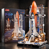 俏皮谷中国航天积木拼装超级荣耀航天飞机模型儿童玩具送男女孩生日礼物