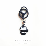 SunToMoon黑白小熊猫卡通钥匙扣DIY手工包包挂件男女闺蜜款配饰创意小礼品