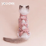 ycqpet猫咪绝育服母猫纯棉小猫透气手术服断奶薄款防掉毛术后防舔衣服M