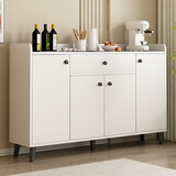 赛初 餐边柜轻奢高端茶水柜客厅靠墙隔断储物柜现代简约家用厨房碗柜 实木颗粒板【四门一抽】暖白色140*30*84cm