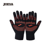 JOMA保暖手套男女冬季针织防寒手套触屏飞盘手套跑步骑行练运动手套 黑红 L/8码 23CM