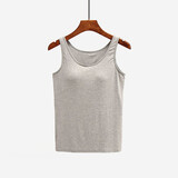 煜蕊莫代尔女吊带背心带胸垫罩杯一体式免穿文胸内衣无钢圈打底衫运动