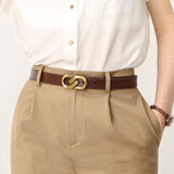 牛当家皮带女士皮带时尚百搭装饰腰带女简约裤带女通勤5370 咖色 95cm