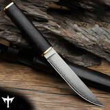 随风作花纹钢VG10复合钢刀野外求生小刀具防身随身便携户外高硬度直刀 丸藏