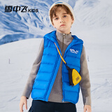 雪中飞kids儿童羽绒马甲新款男童女童中大童轻薄背心秋冬款坎肩 宝蓝 150