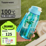 特百惠（Tupperware）乐C塑料杯550ML 男女学生便携运动水杯子大容量带吸管 晴天蓝