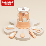 世纪宝贝（babyhood）婴儿指甲剪套装 宝宝安全指甲刀新生儿童防夹肉指甲钳 BH-910 5件套粉色
