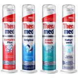 汉高德国进口汉高（Theramed）牙膏按压直立站立式口气清新薄荷 特惠4支装 颜色随机