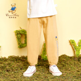 Classic Teddy精典泰迪儿童裤子男女童防蚊裤夏季宝宝纯棉薄款长裤 黄色 140 
