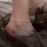 FPB新款金脚链女18K金满天星脚环百搭简约气质S925银脚踝链不掉色 满天星脚链