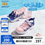 Skechers斯凯奇儿童包头凉鞋男童鞋夏季轻质防滑女大童大头沙滩鞋302969L 女童/粉红色/蓝色/PKBL 27.5码