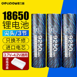 德力普（Delipow）18650锂电池3.7V-4.2V尖头9250mWh充电电池3节强光手电筒专用/头灯/航模/小风扇等