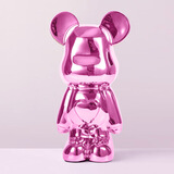 承瑞暴力熊摆件创意存钱罐轻奢网红客厅家居电视柜酒柜玄关装饰品礼物 暴力熊摆件（粉色）高28cm