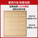 迎裕财实木1.8m软包双人床主卧现代简约单人出租屋床 升级加厚床板（勿单拍） 1.8*2米框架结构【促销款】