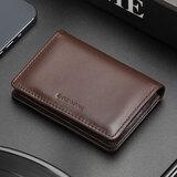 EHREMANN真皮大容量名片夹男士女士商务卡包 多卡位加厚卡片夹 名片盒礼品 棕色