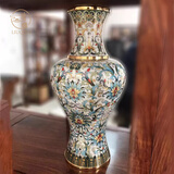 琉晴北京特色工艺礼品景泰蓝花瓶大唐风韵花纹铜家居饰品掐丝珐琅摆件 大唐风韵瓶