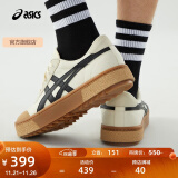 ASICS亚瑟士 男鞋休闲鞋运动复古板鞋舒适耐磨帆布鞋 COURT TRAIL 米色/黑色 37.5