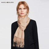 玛丽亚·古琦（MARJA KURKI）生日礼物纯色冬季保暖纯羊绒围巾女妈妈节日礼盒装盛放的雪花咖