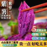 捌零鲜生物语  山东紫罗兰紫薯5斤 代餐粗粮 新鲜蔬菜烤红薯地瓜食材 5斤精品装（12-20根）