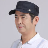 澳美乐活爸爸帽子洋气中老年夏季男夏天薄户外老年人单休闲中年春夏男帽 藏青-透气 可调节