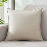 芝华士皮沙发抱枕科技布轻奢客厅靠枕套现代靠垫腰枕大防水北欧 米白色 45cm*45cm 枕套 (+三维棉内芯)