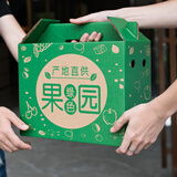 贾思德水果礼盒鲜果包装盒纸箱通用装柑橙橘梨桔子礼品盒批发定做 绿色果园手提5斤装(10个)