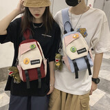 双星（doublestar）胸包男斜挎包女腰包男士单肩包 ins韩版潮流学生运动多功能防泼水 红色【带大恐龙挂件+2枚徽章】