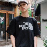 北面（The North Face）T恤男春夏户外短袖休闲透气舒适宽松圆领套头半袖【经典款】 JK3/黑色 M/170(建议拍小一码)