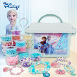 迪士尼冰雪奇缘艾莎公主DIY女孩玩具手工串珠手链项链首饰创意礼盒