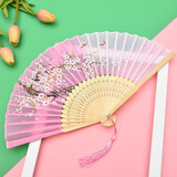森卡龙（SENKALONG）扇子折扇古风女流苏竹扇儿童古典舞蹈扇夏季折叠扇中国风手摇扇 相思又重