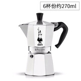 比乐蒂（Bialetti） Bialetti比乐蒂摩卡壶咖啡壶意大利进口家用意式经典单阀八角壶 经典银色6杯份
