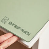 乔乐思皮革桌布北欧风防水防油免洗纯色环保桌垫餐桌布茶几电视柜长方形 茉香奶绿 60*120cm