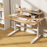 美好童年儿童学习桌青少年学生家用实木书桌椅套装可升降简约写字桌电脑桌 【儿童专用】100*60+书架+抽屉