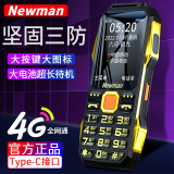 纽曼（Newman）T12 全网通4G 三防老人手机移动联通电信 高清通话 电霸老年机大声音长待机 黑金色【移动2G版】