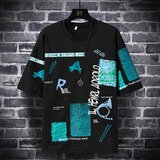 望了型M-8XL特大码短袖圆领t恤男夏季冰丝胖子运动体恤加肥加大肥佬宽松半袖速干衣 801短袖-黑 6XL码【225-250斤左右】