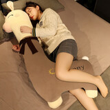 嘉百利毛绒玩具羊驼公仔大号抱枕长条玩偶教师节生日礼物女送女朋友老师 灰色-围巾羊驼 1.3M【独立内胆 可拆洗】