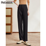 品彩（PinCai）西装裤女职场穿搭通勤西装长裤高腰休闲直筒裤P143K2013