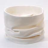 纯棉脖套男女士秋冬季防寒护颈套围脖冬季保暖假领子套头围巾百搭 白色 双层棉