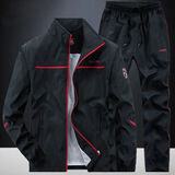 WODEPUS KISS秋冬季户外摩托车骑行服套装男冲锋衣透气机车服防风防水薄款夹克 777黑色（春秋薄款） 2XL（建议130-145斤）