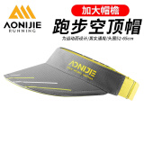 奥尼捷（AONIJIE）户外运动空顶帽马拉松跑步越野跑无顶遮阳速干吸汗帽男女运动帽 加大帽檐款-向阳黄（防晒更好） 均码