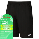 YONEX尤尼克斯羽毛球网球运动服男短裤yy速干15048CR-007黑色XL/O